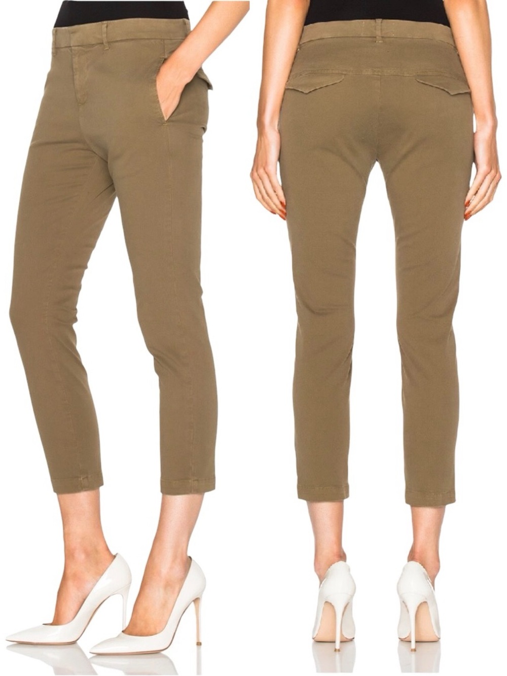 NILI LOTAN Tel Aviv Pants Coyote Brown Khaki Size 2